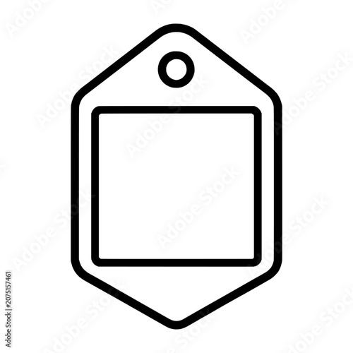 Blank Square Ecommerce Label Blank Sale Badge Label Badge Line Icon