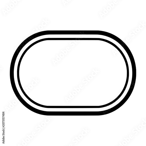 Blank Oval Ecommerce Label Blank Sale Badge Label Badge Line Icon