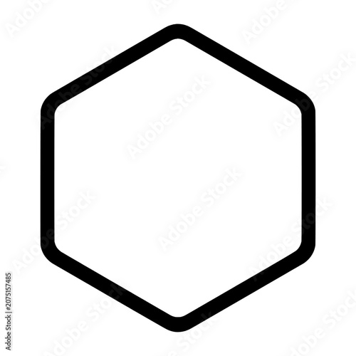 Blank Hexagonal Ecommerce Label Blank Sale Badge Label Badge Line Icon