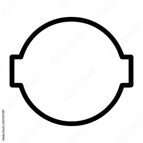 Blank Circular Ecommerce Label Blank Sale Badge Label Badge Line Icon