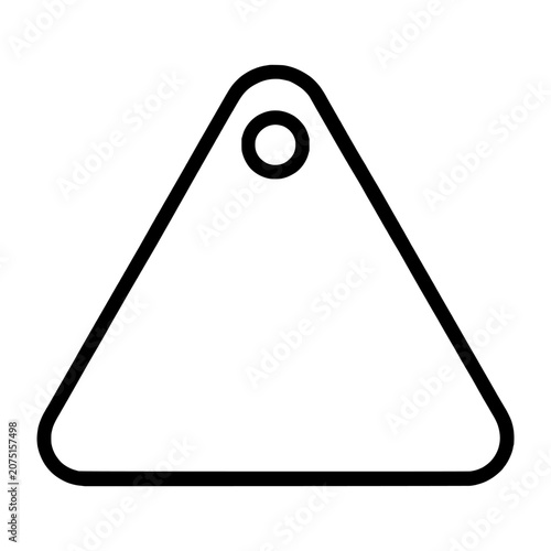 Blank Triangular Ecommerce Label Blank Sale Badge Label Badge Line Icon