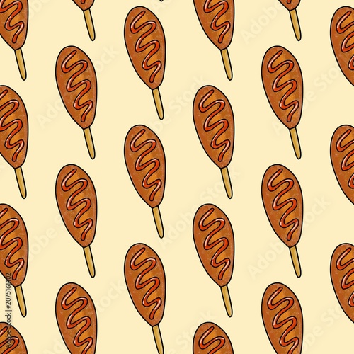 Photography Korean Corndog Pattern Traditional Graphic Design Element