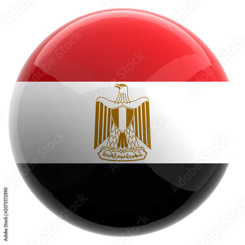 Tableau sur toile Egypt flag 3d sphere