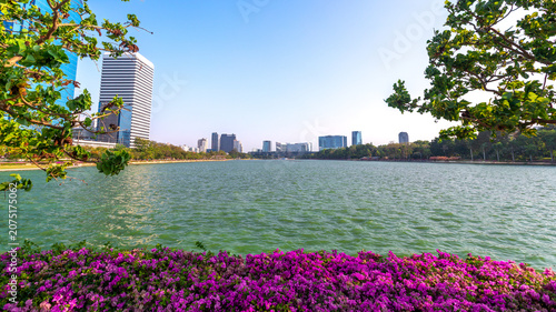Benjakitti Park in the Thai capital, Bangkok