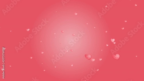 Floating pink hearts red gradient romantic background featuring soft heart shapes drifting across a warm red glow, perfect for love and wedding themes.