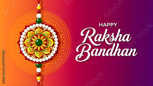 Festive Raksha Bandhan Background Featuring Beautifully Decorated Rakhi 