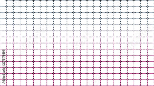 A vibrant grid pattern features a colorful transparent layered design on a surface with intersecting lines and shapes.