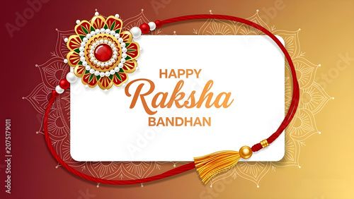 Festive Raksha Bandhan Background Featuring Beautifully Decorated Rakhi 