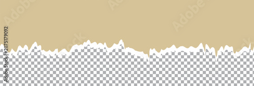 Foto realistic torn paper textures with transparent background