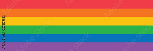 Traditional rainbow pride flag vector. LGBTQ classic six stripe rainbow pride flag vector. Queer flag identity symbol bakground template.