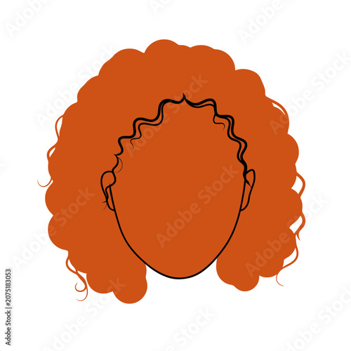 Curly Afro Hair Vector Illustration