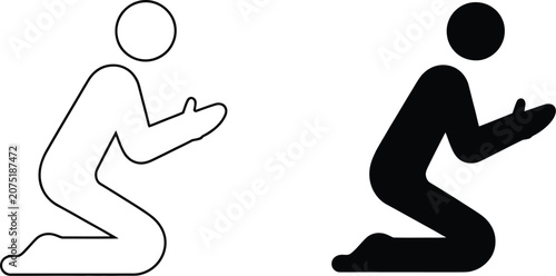 Konstfotografi Person Praying Icon Featuring Prayer, Faith, Worship, and Spiritual Devotion Sym