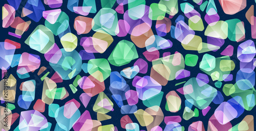 Sparkling gemstones in vibrant colors and various cuts. Collection of colorful jewels. Colorful gem concept. Colorful gemstones crystals, diamonds jewel shapes,  game assets, stickers treasure themes