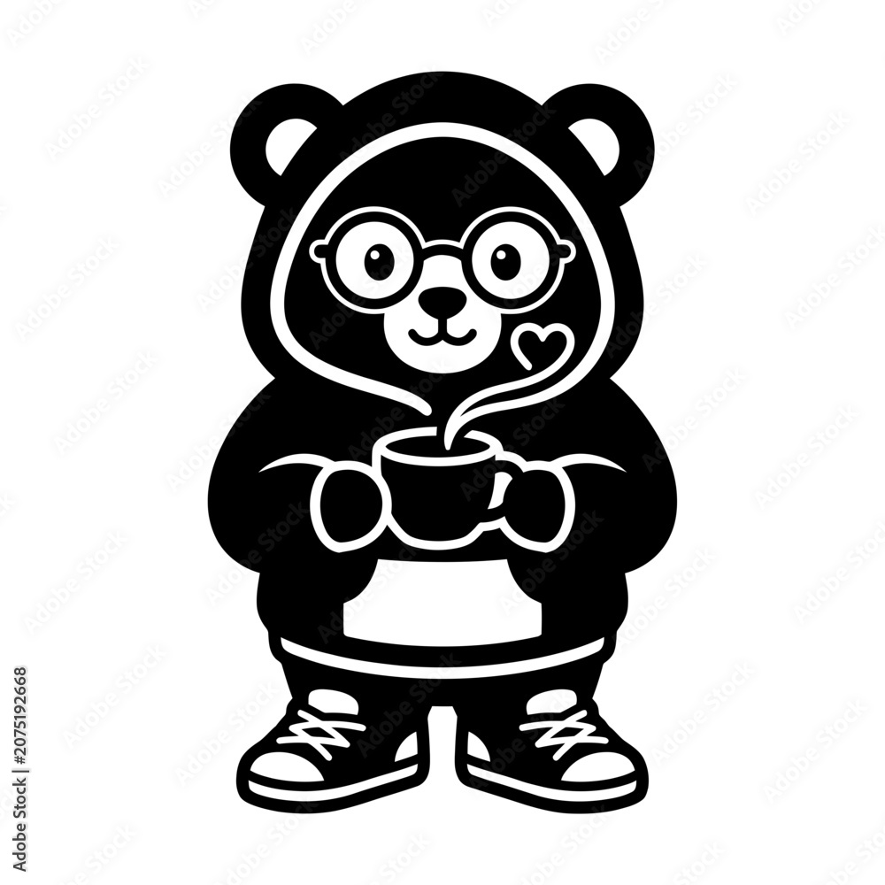 Fototapeta premium Gamer Bear Controller Vector