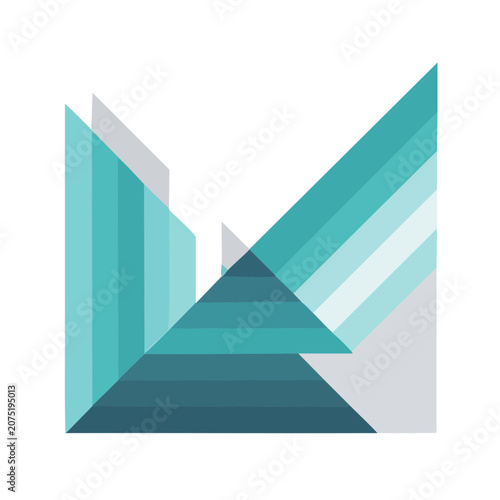 Abstract Geometric Staircase Vector Design