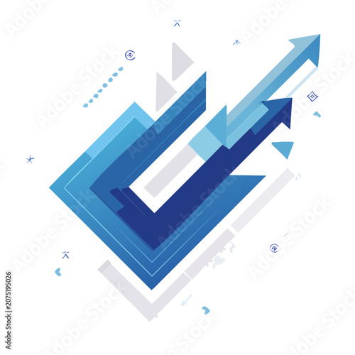Abstract upward arrow vector illustration