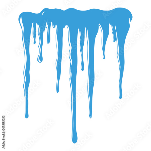 Blue Icicles Vector Illustration
