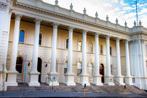 Facade of the Launceston Town Hall in Tasmania - Australia