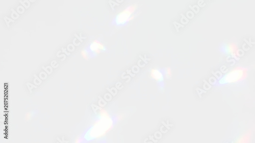 Obraz na płótnie Rainbow Prism Light Overlay with Crystal Refraction Effect, Transparent PNG Lens