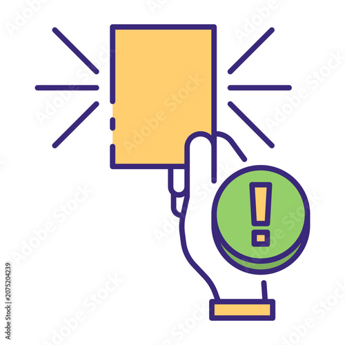 This Yellow card icon is suitable for World Cup, Football Sport, etc