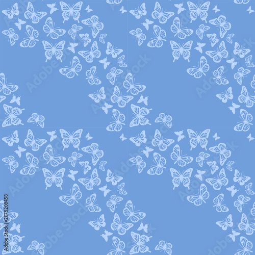Delicate Butterfly Repeat Background