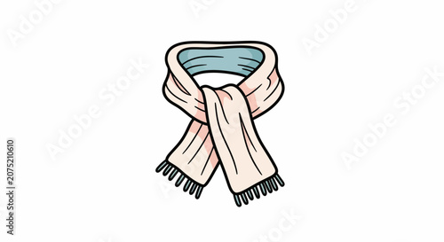 a scarf with a blue interior.
