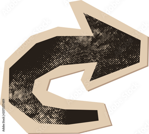 Vintage Textured Arrow Collage