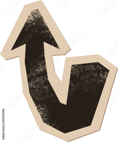 Vintage Textured Arrow Collage