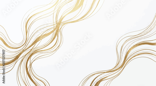 Fotografía Abstract golden wavy lines