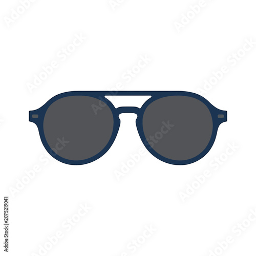 Konstfotografi Dark Blue Round Sunglasses Closeup.