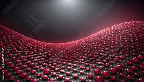 Undulating molecular lattice structure in dark space with light source