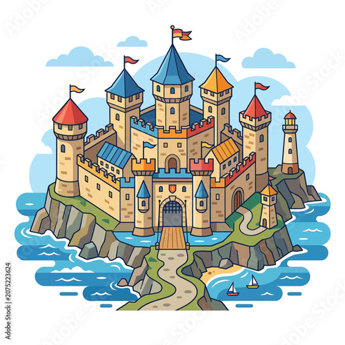Photos Fantasy Castle on Rocky Island.