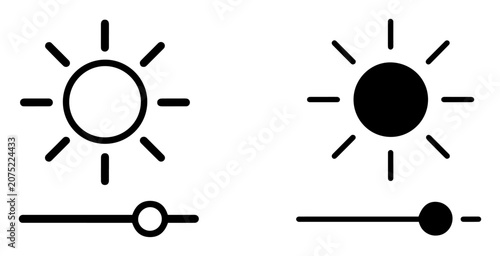 Foto brightness icon for mobile apps
