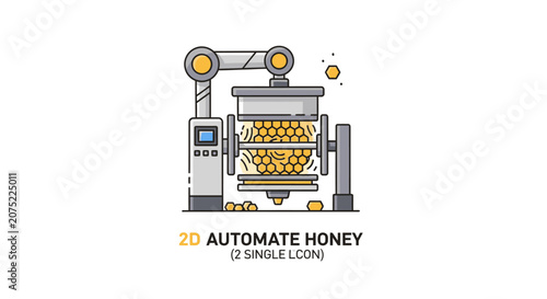 Automated honey production line equipment.
