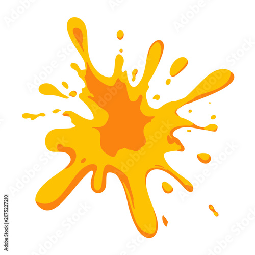 Orange and yellow paint splash vector illustration