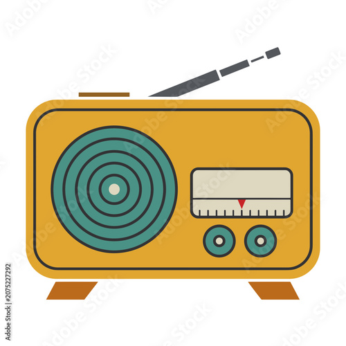 Retro radio vector illustration