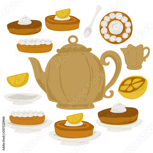 Lemon Tart and Teapot Elements Collection