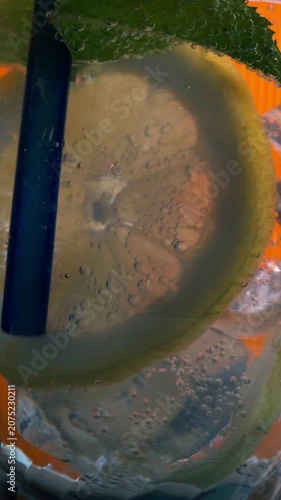 Close-Up of Citrus lemonade