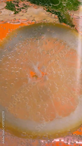 Close-up of Refreshing Citrus Drink