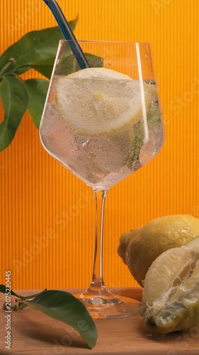 Refreshing Citrus Drink Pouring