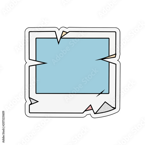 Broken screen vector illustration with cracks