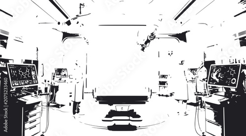 operating room, hospital interior, medical equipment