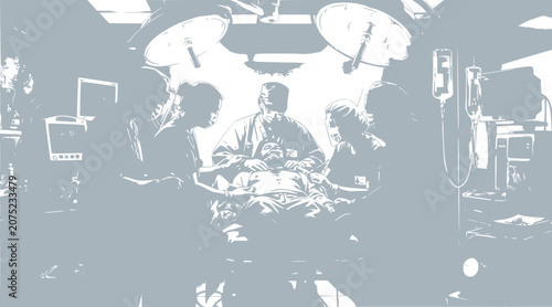 operating room, surgery, medical team