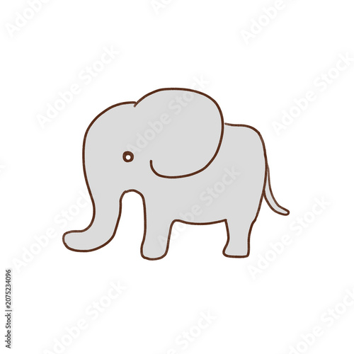 シンプルなゾウのイラスト
