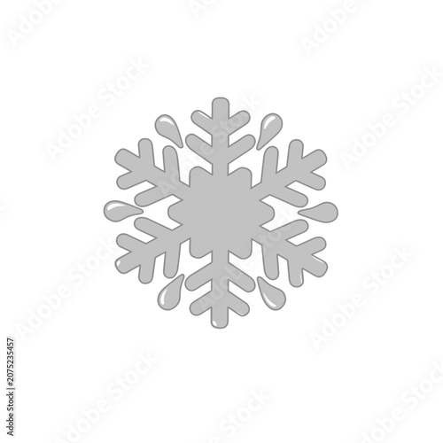 Gray Snowflake Vector Illustration