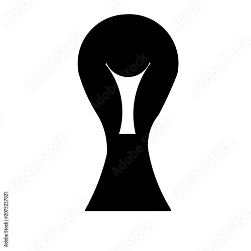 silhouette of a man football trophy