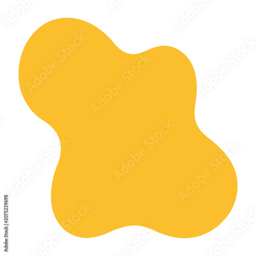 Orange abstract blob vector shape