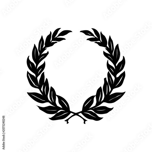 Black laurel wreath vector illustration
