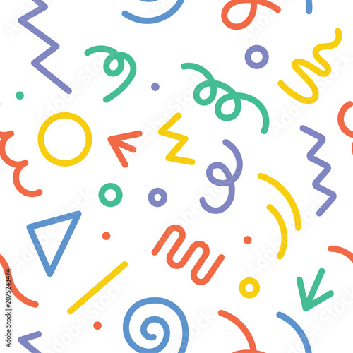 Hand drawn pattern material design color