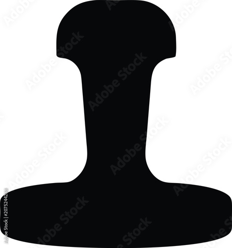 Black chess pawn, chess piece, vector icon, game symbol